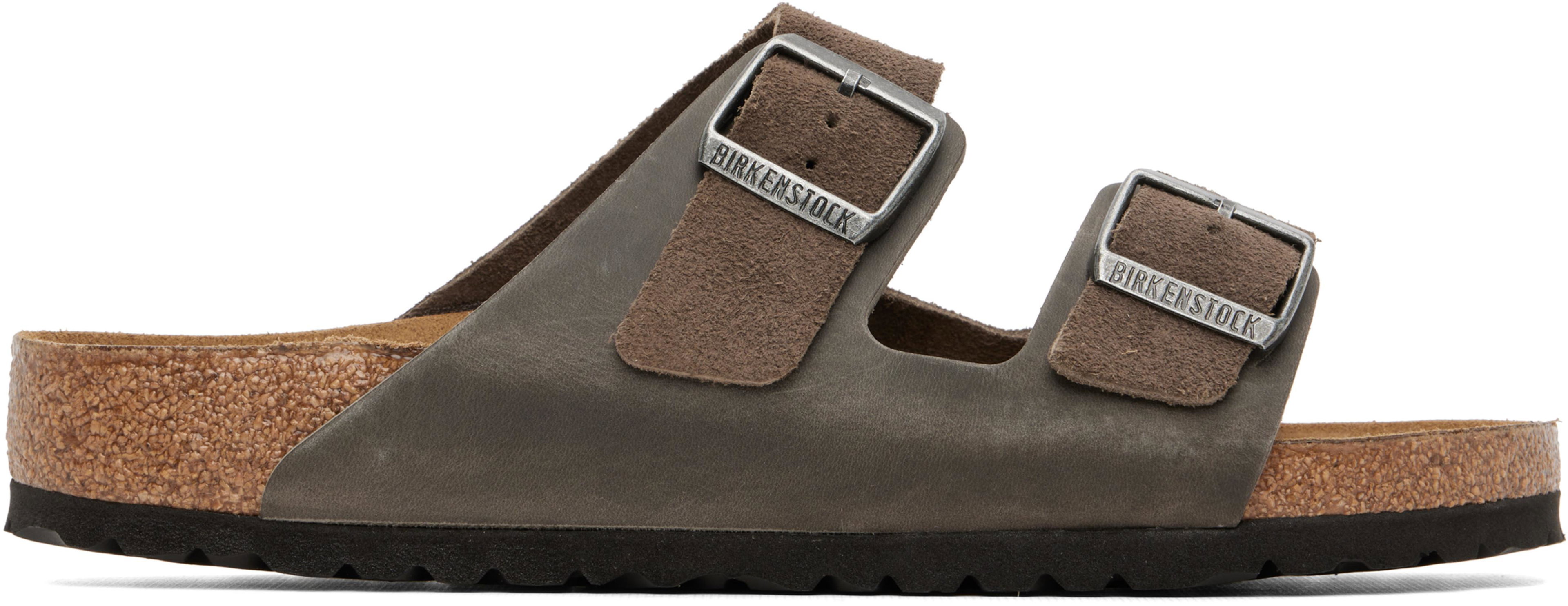 Gray Regular Arizona Sandals by BIRKENSTOCK
