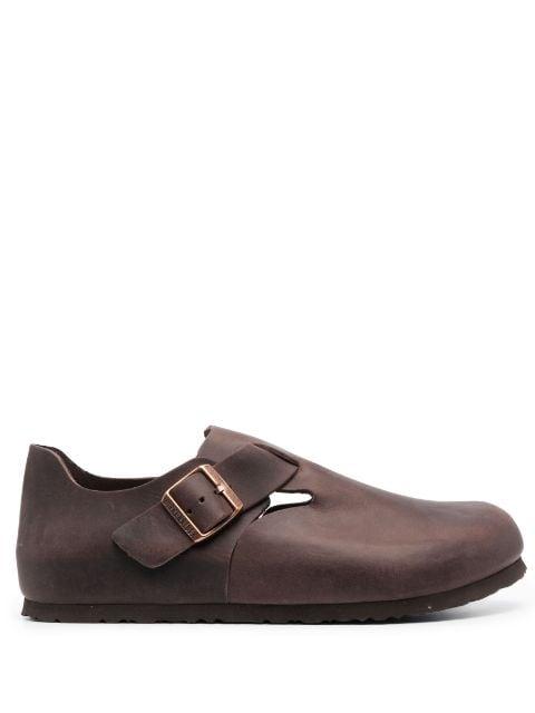 London round-toe leather loafers by BIRKENSTOCK