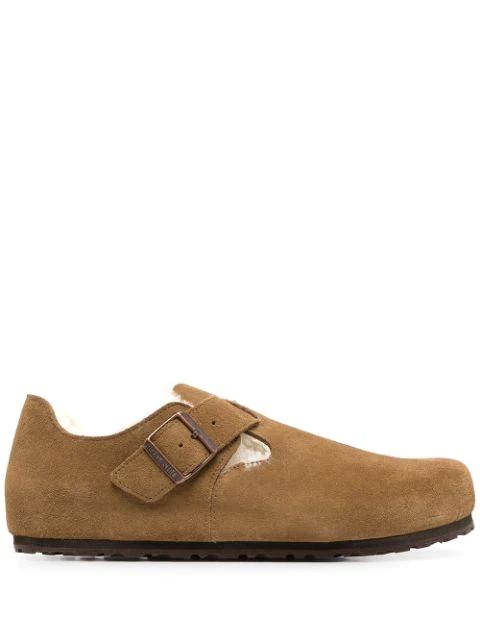 London shearling-trimmed slippers by BIRKENSTOCK