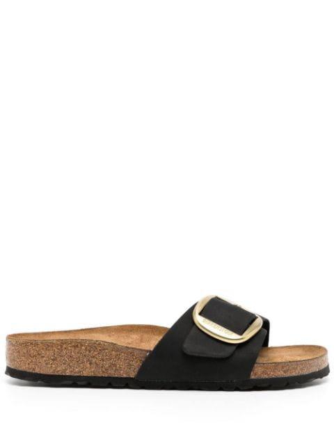 Madrid Big Buckle nubuck leather slides by BIRKENSTOCK