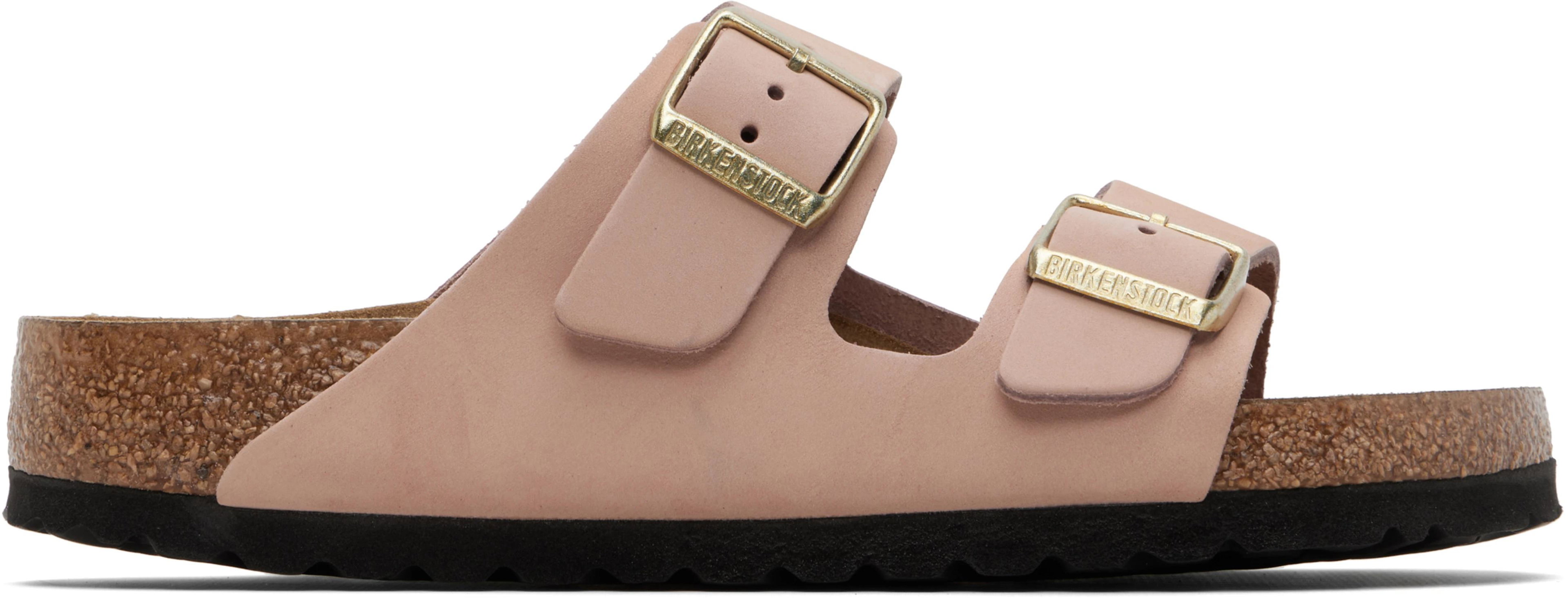 Pink Regular Arizona Soft Footbed Sandals by BIRKENSTOCK