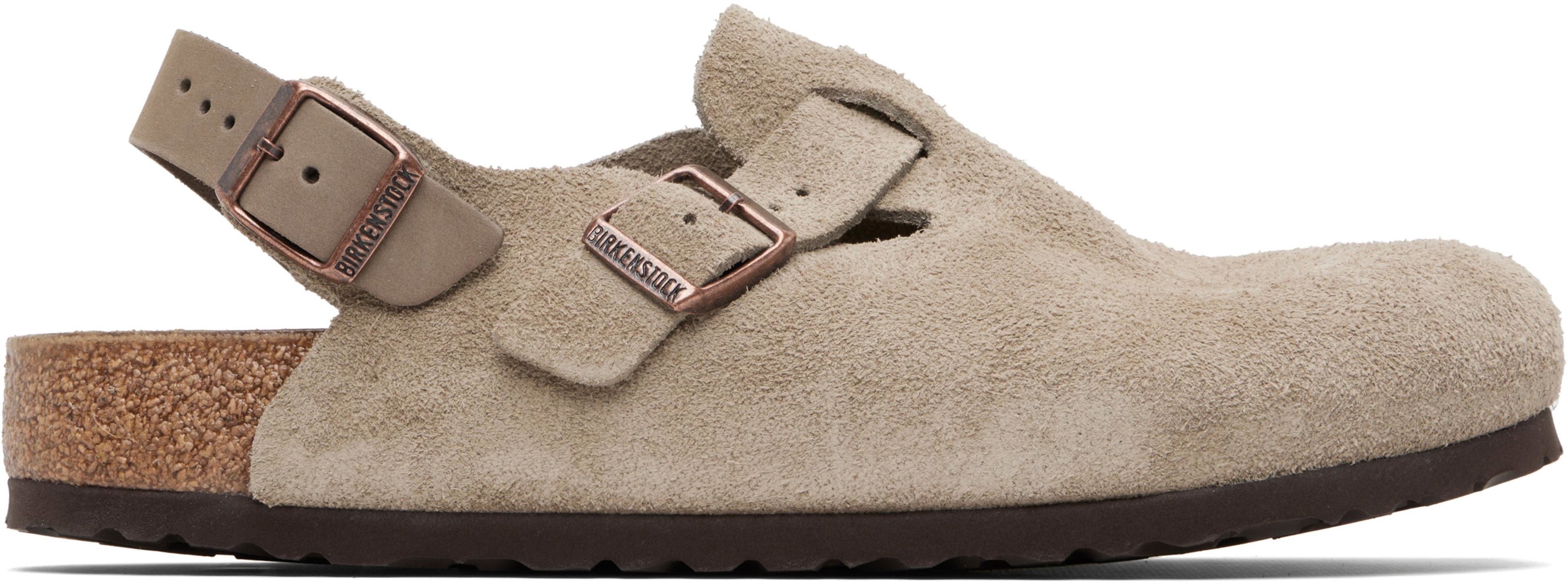 Taupe Regular Tokio Slip-on Loafers by BIRKENSTOCK