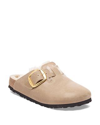 Women's Boston Big Buckle Shearling Clogs by BIRKENSTOCK