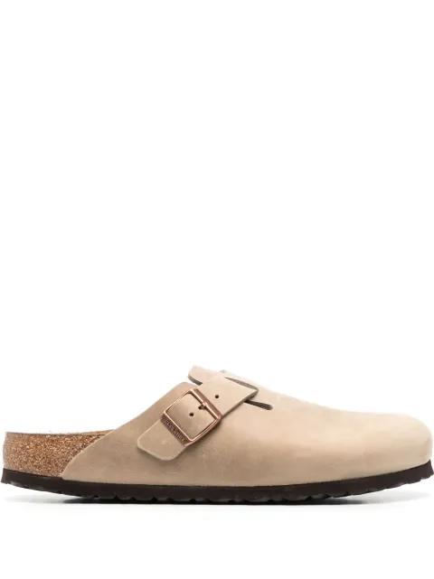 buckle-detail round-toe slippers by BIRKENSTOCK