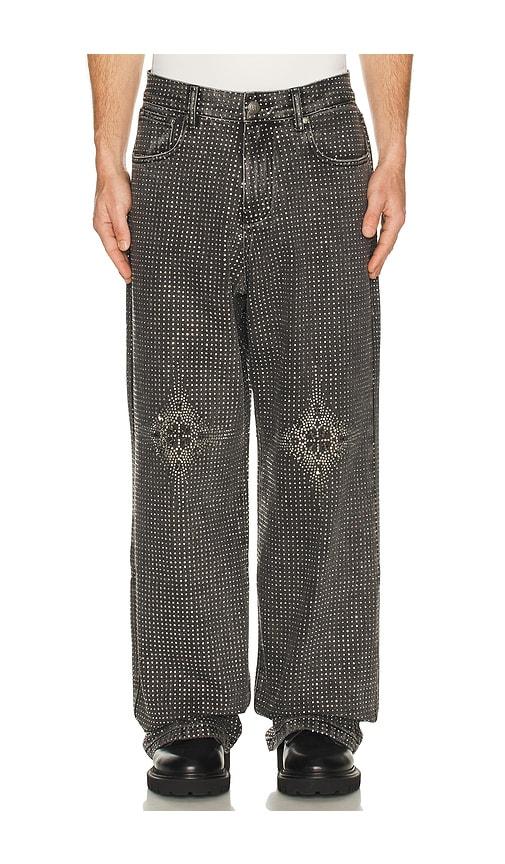Birth Of Royal Child 20K Diamond Stellar Denim Pants in Black by BIRTH OF ROYAL CHILD