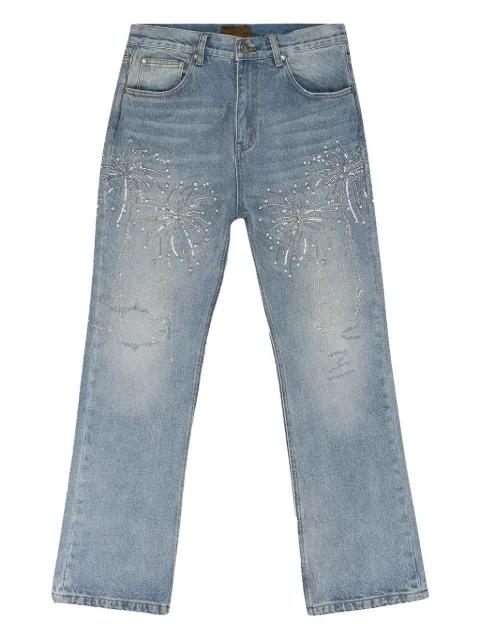 beaded-fireworks jeans by BIRTH OF ROYAL CHILD