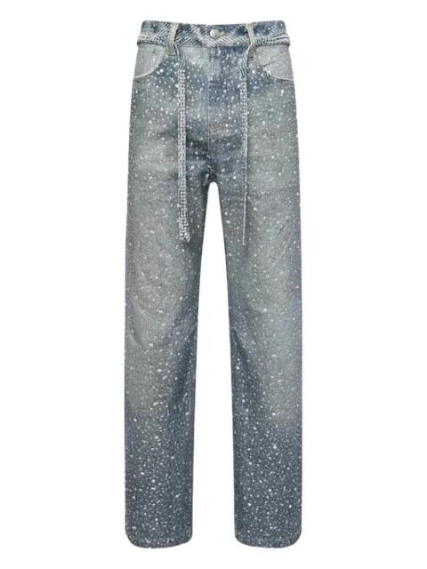 crystal-embellished jeans by BIRTH OF ROYAL CHILD