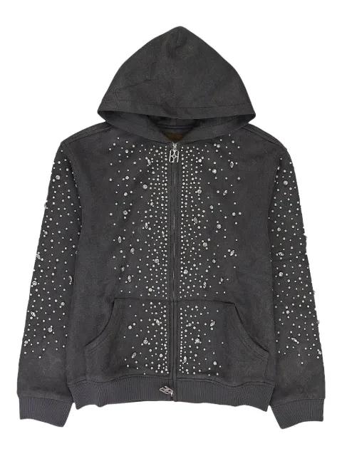 pearl-embellished zip-up hoodie by BIRTH OF ROYAL CHILD