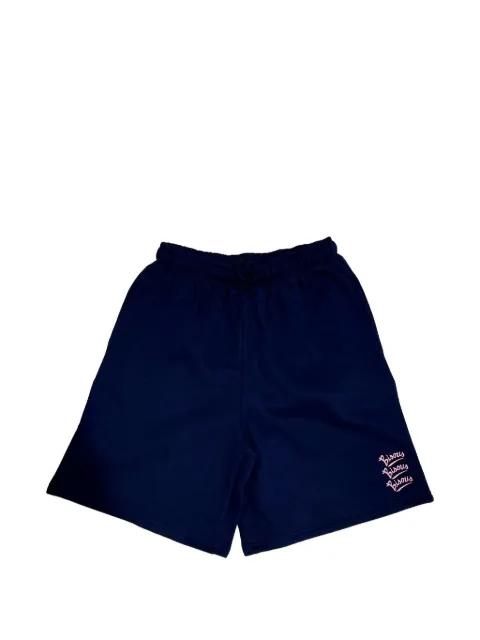 drawstring embroidered shorts by BISOUS SKATEBOARDS