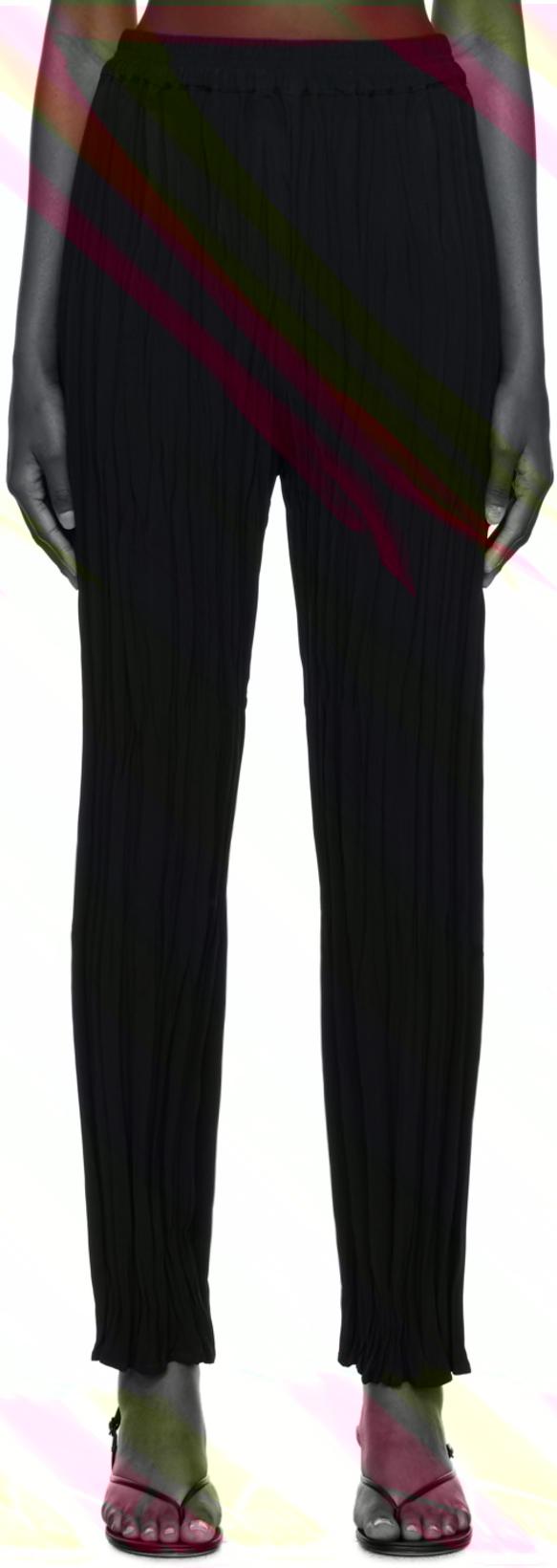 Black Maisie Plissé Trousers by BITE