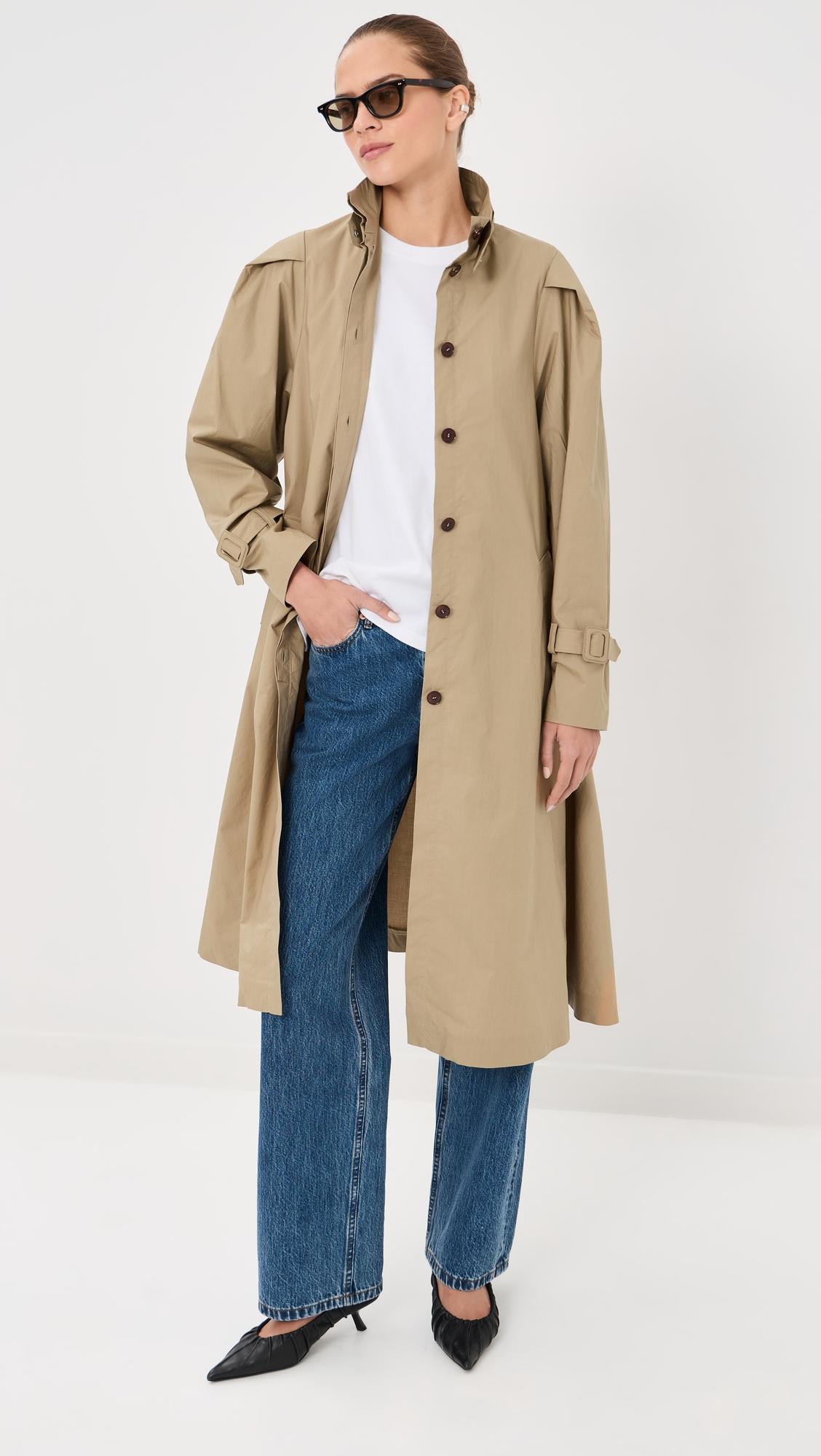 Chet Light Cotton Trench Coat by BITE STUDIOS