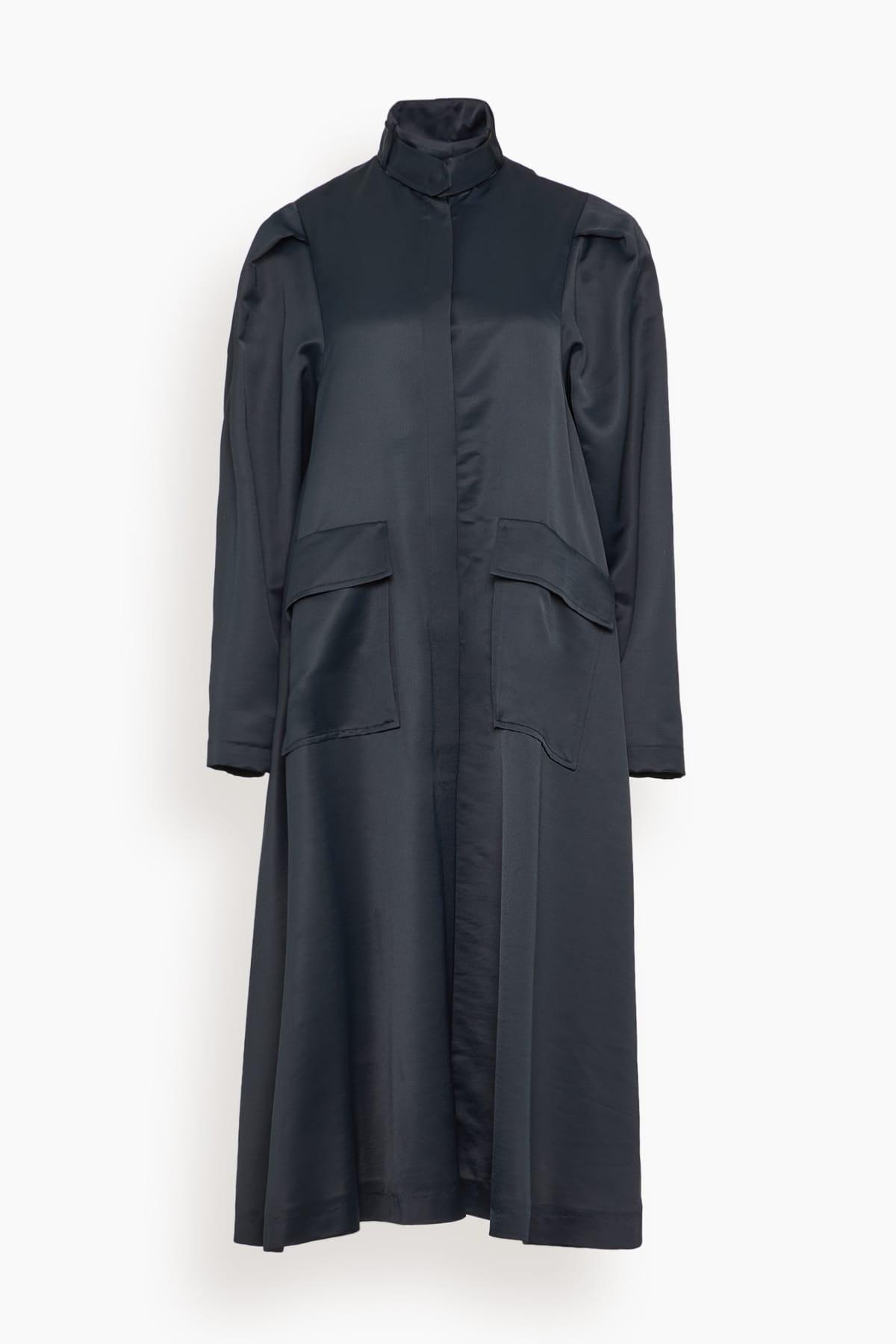 Chet Satin Trench in Black by BITE STUDIOS