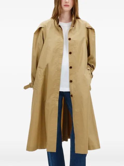 Chet voluminous-shoulder trench coat by BITE STUDIOS