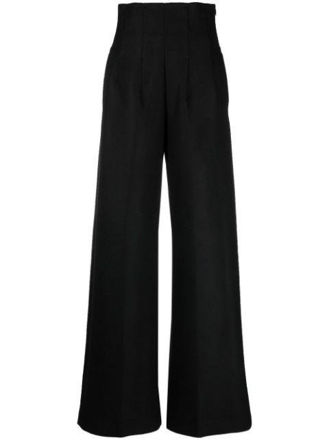 high-waisted wide leg trousers by BITE STUDIOS