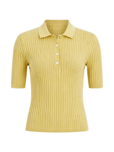 open-rib net-finish polo shirt by BITE STUDIOS