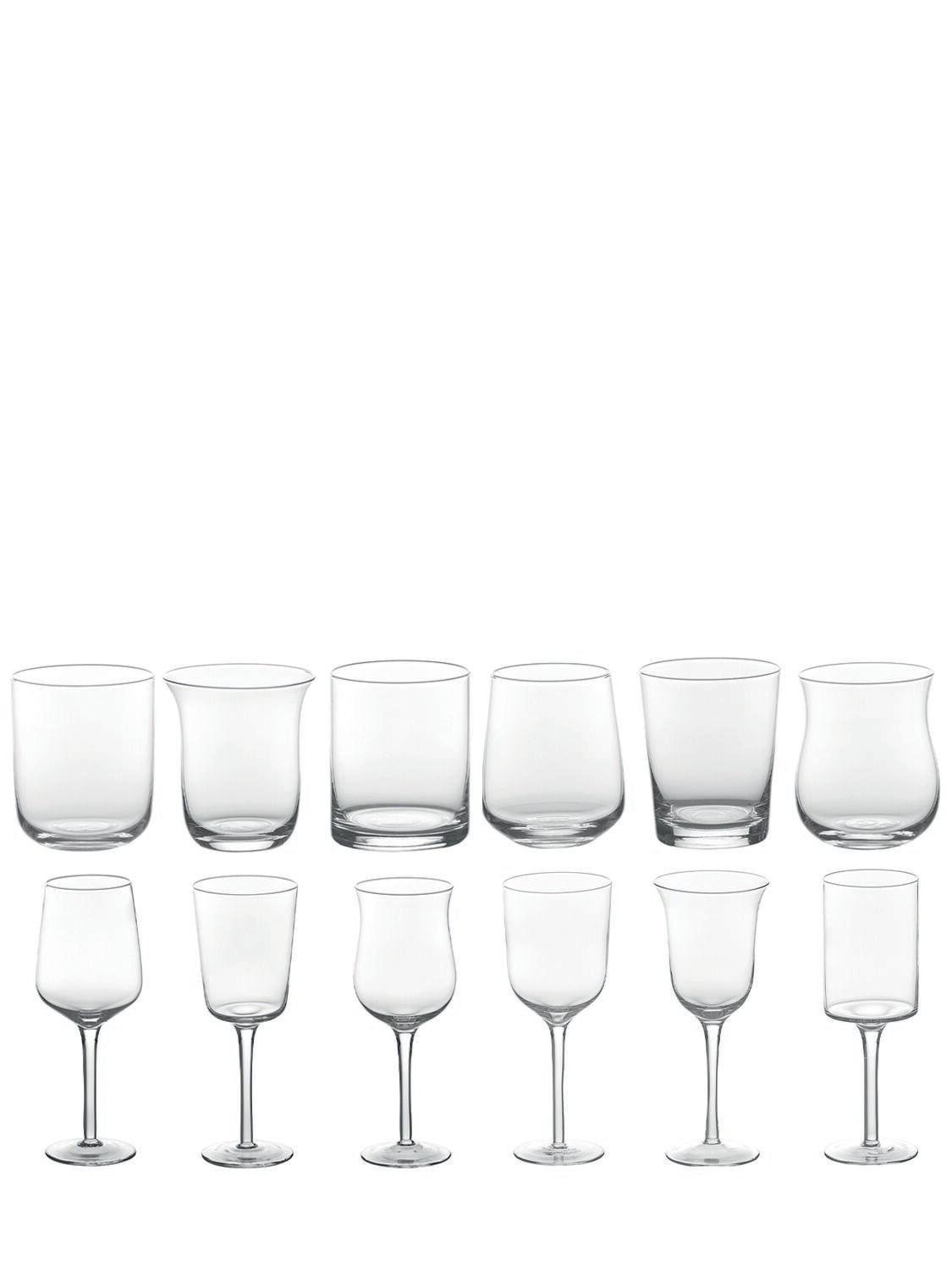 Set Of 12 Tumblers & Wine Glasses by BITOSSI HOME