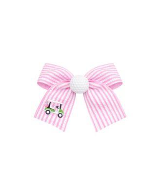 Girls' Golf Ball Seersucker Hair Bow by BITS&BOWS