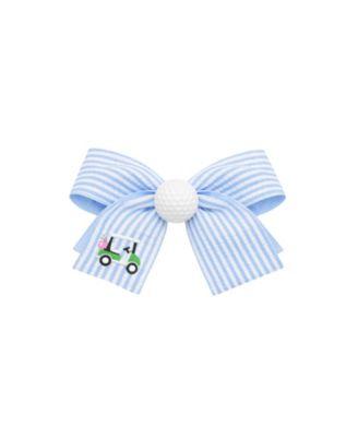 Girls' Golf Ball Seersucker Hair Bow by BITS&BOWS