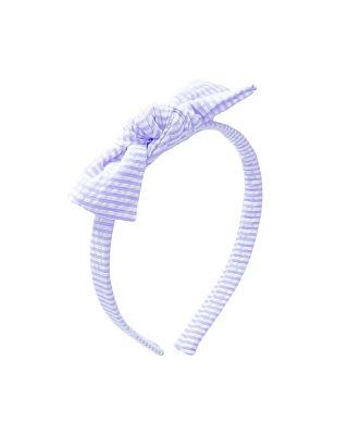 Girls' Lilly Lavender Seersucker Bow Headband - Little Kid by BITS&BOWS