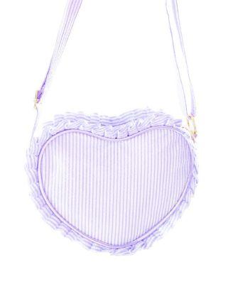 Girls' Lilly Lavender Seersucker Heart Purse - Little Kid by BITS&BOWS