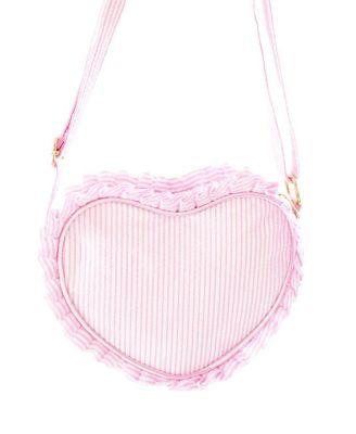 Girls' Palmer Pink Seersucker Heart Purse - Little Kid by BITS&BOWS