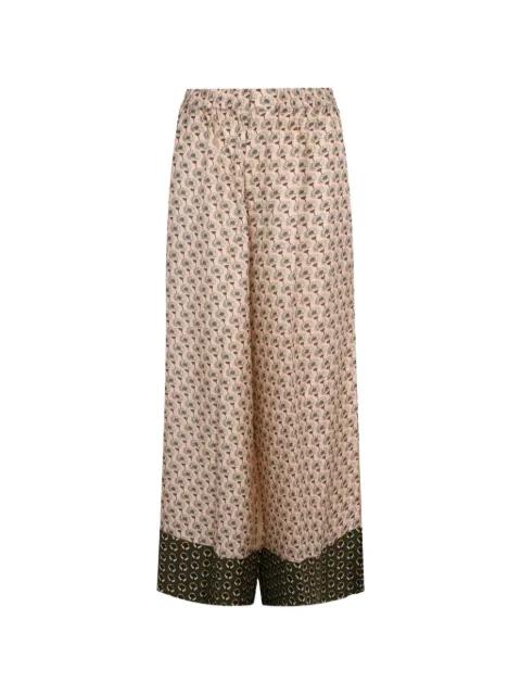 Paislee printed wide-leg trousers by BIYAN