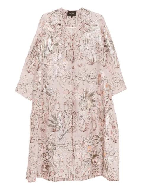 floral-print coat by BIYAN