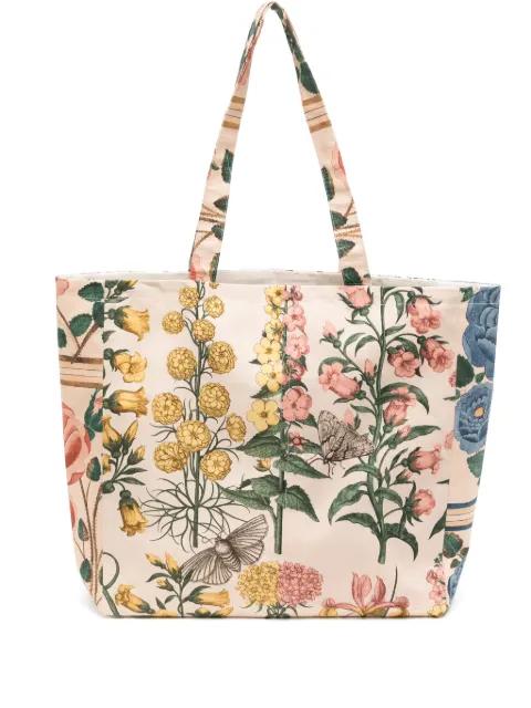 flower-print tote bag by BIYAN