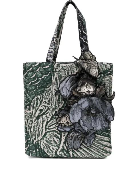 flower-print tote bag by BIYAN