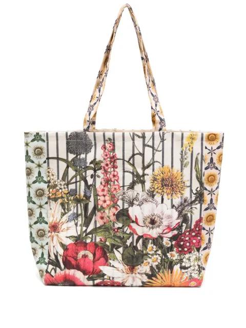 flower-print tote bag by BIYAN