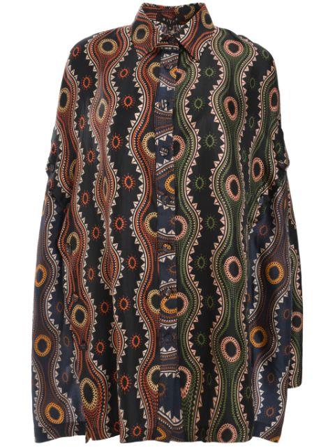 printed silk shirt by BIYAN