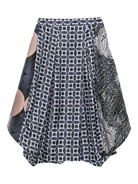 printed silk skirt by BIYAN
