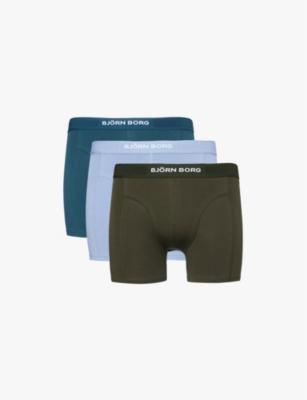 Pack of three stretch-cotton boxers by BJORN BORG