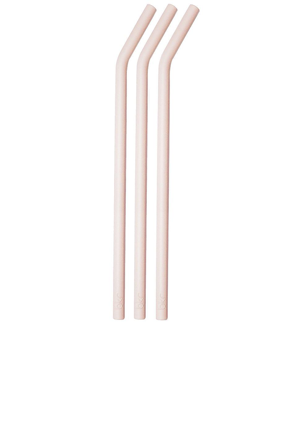 bkr Tutu Straw 500ml set of 3 in Pink by BKR