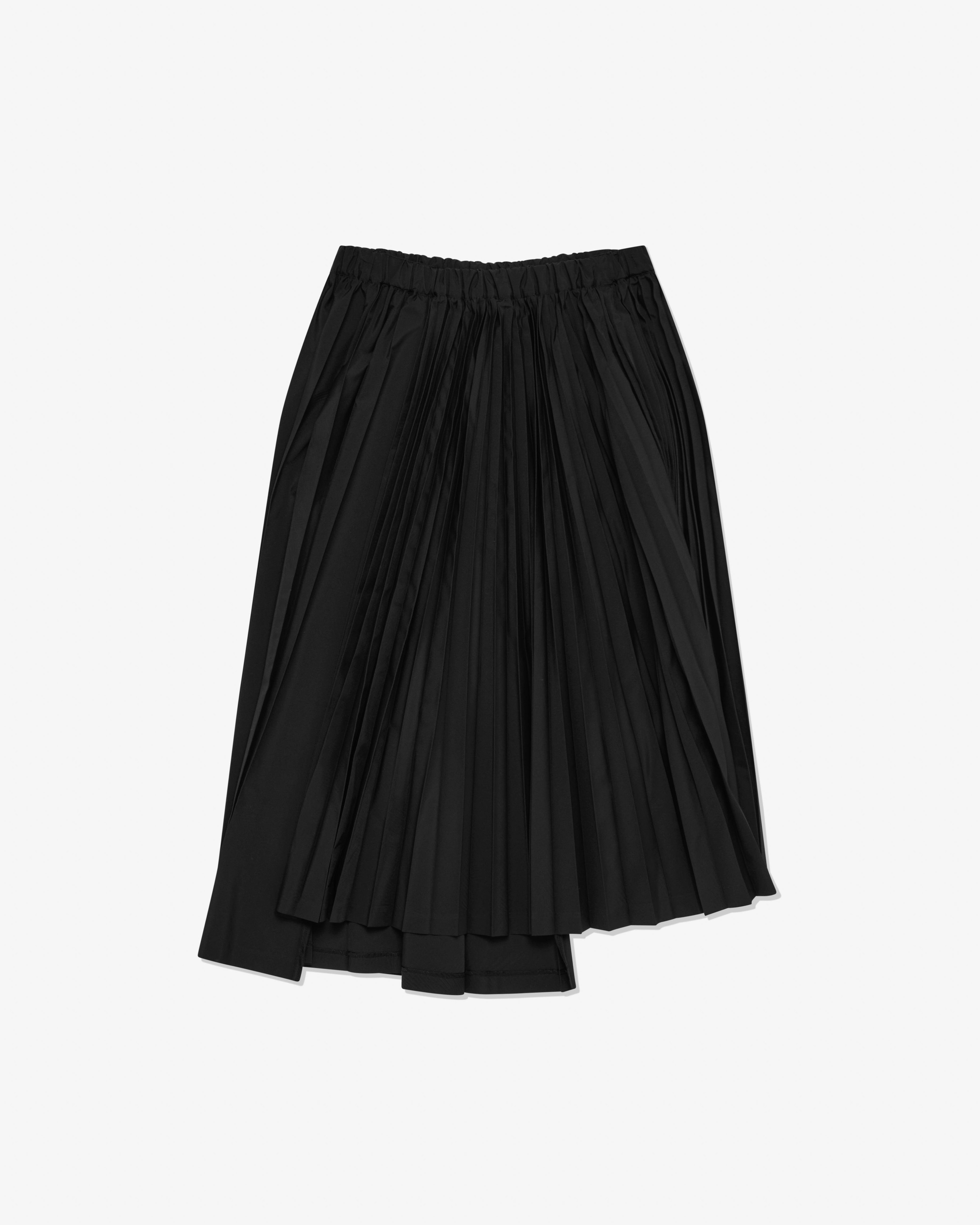 BLACK Comme des Garçons - Asymmetric Accordion Skirt - (Black) by BLACK CDG