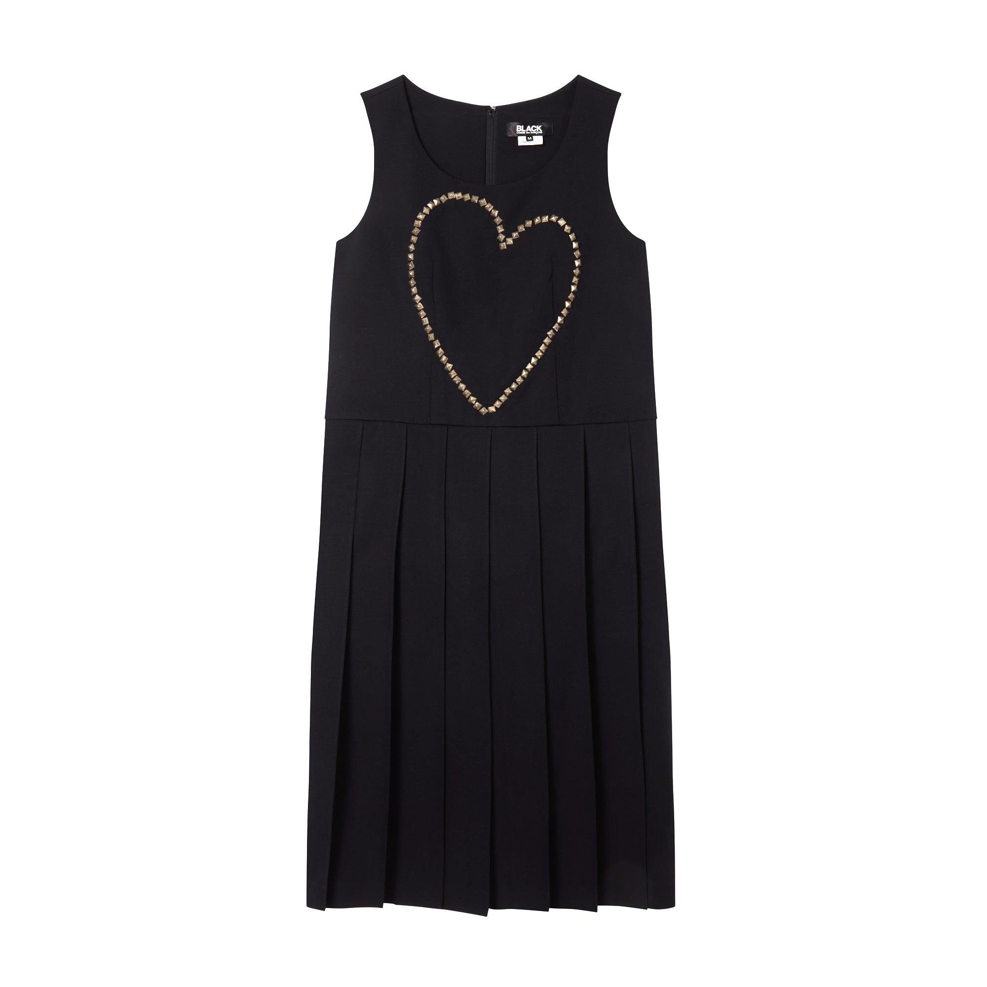 BLACK Comme des Garçons - Heart Dress - (Black) by BLACK CDG