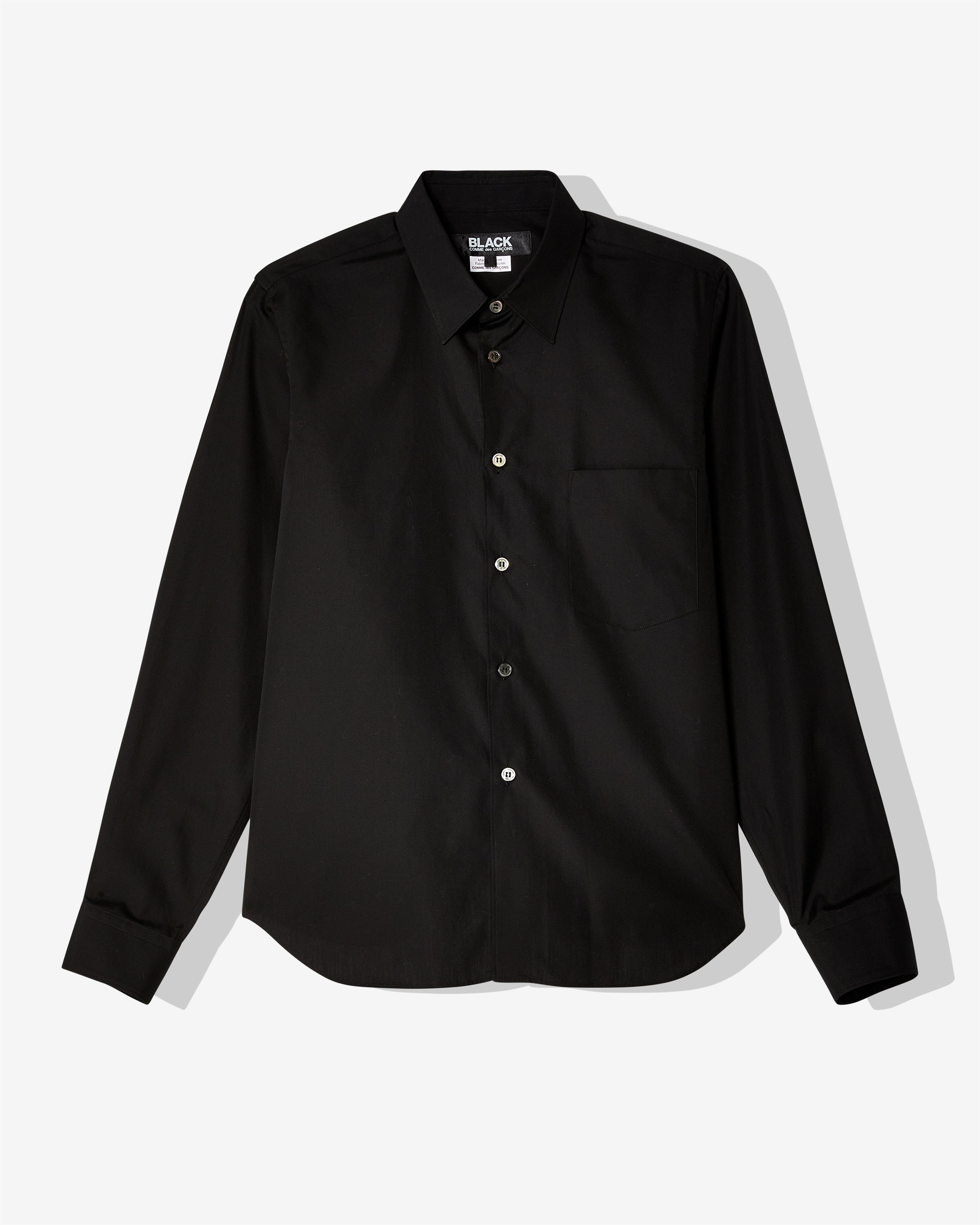 Black Comme Des Garçons - Back Panel Cut-Out Shirt - (Black) by BLACK CDG