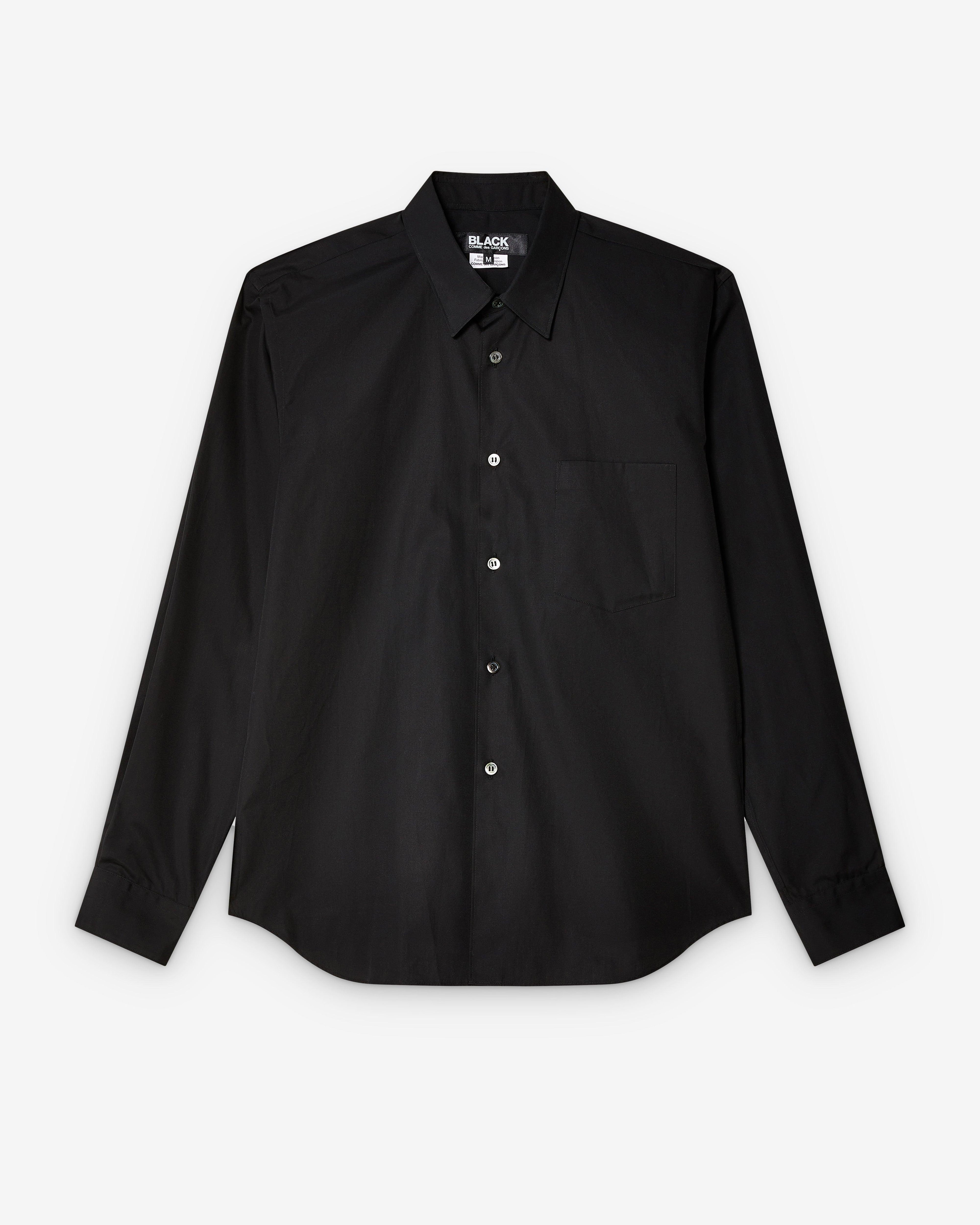 Black Comme des Garçons - Buttondown Shirt - (Black) by BLACK CDG