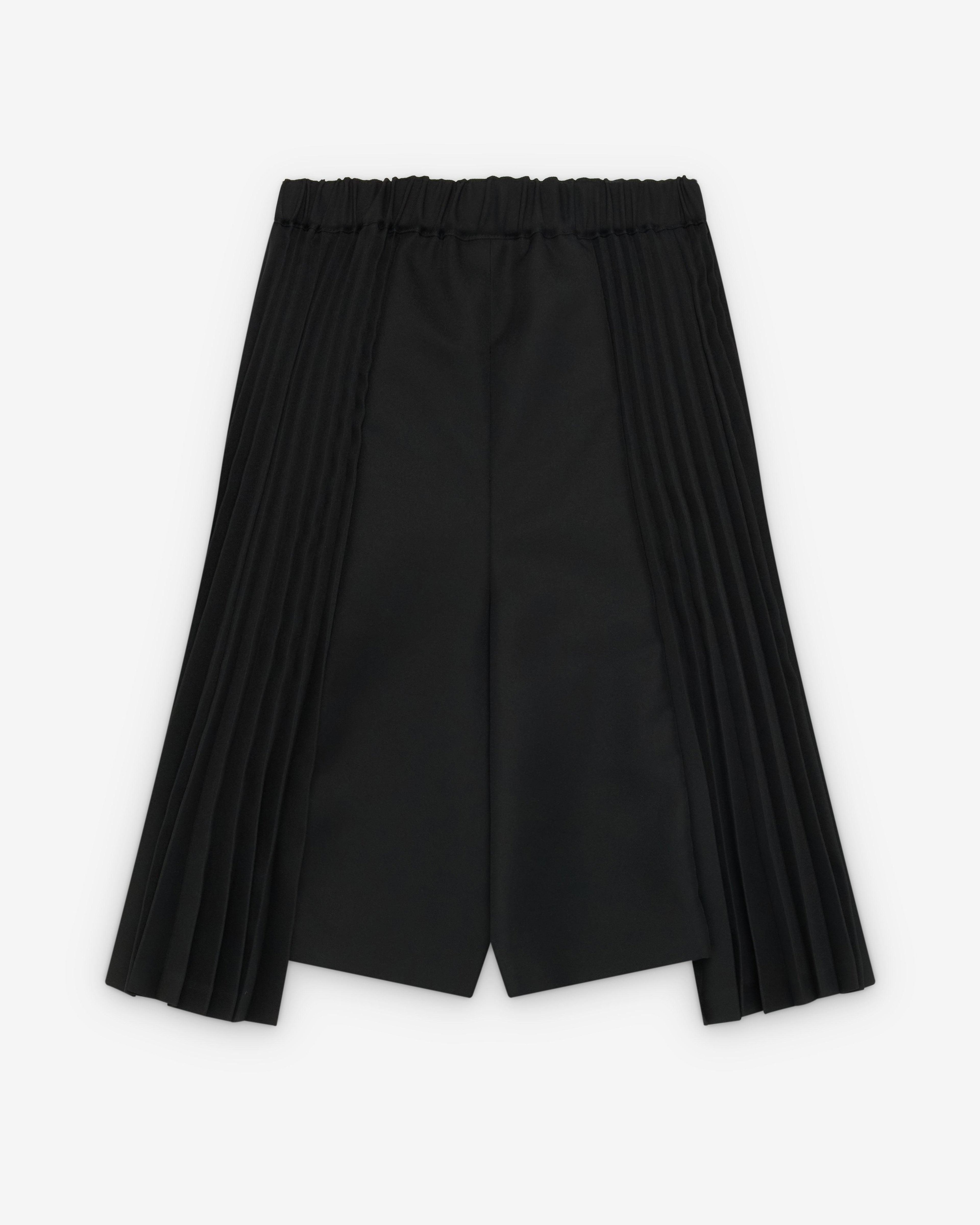 Black Comme des Garçons - Cropped Pleated Trousers - (Black) by BLACK CDG
