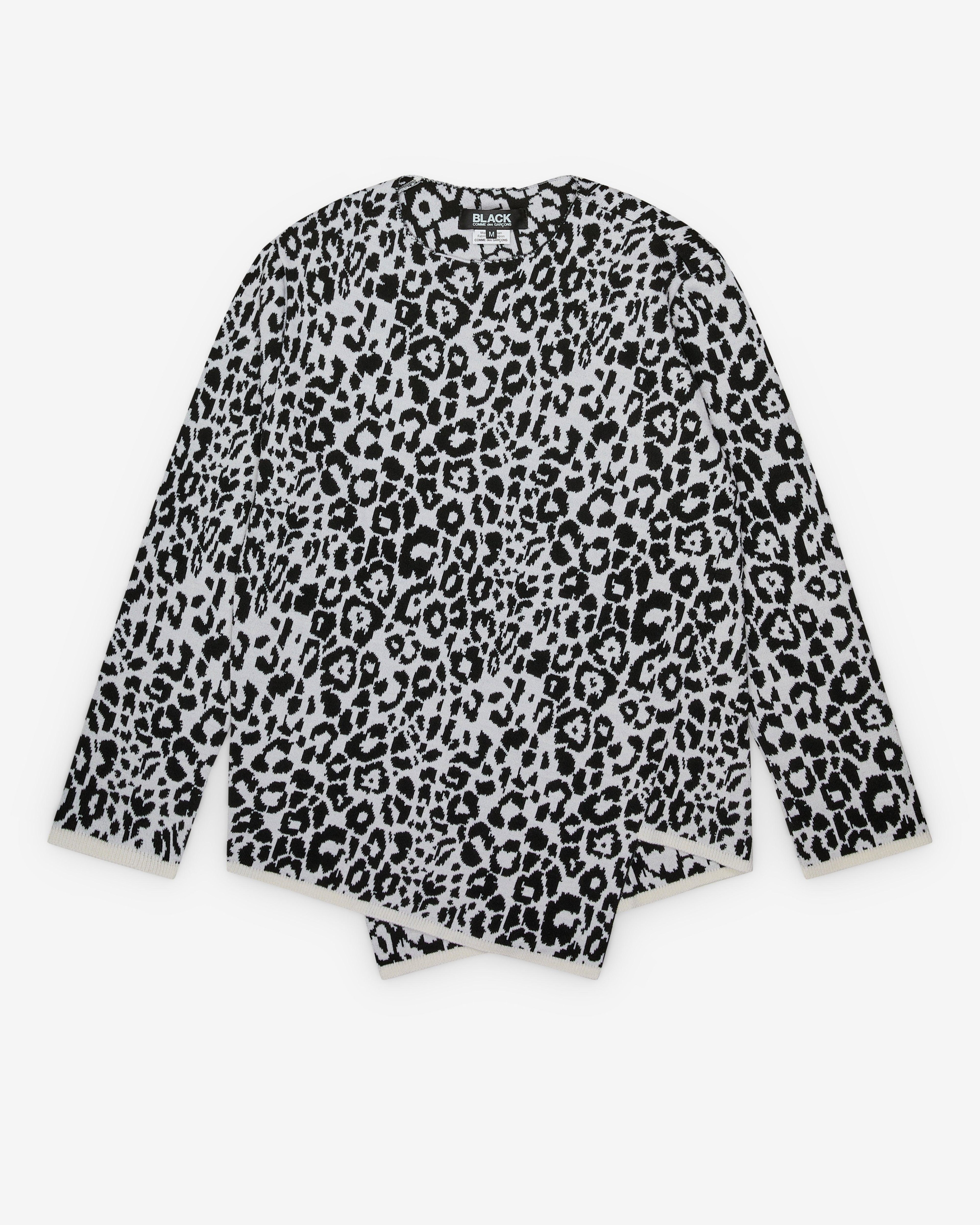 Black Comme des Garçons - Printed Sweater - (Black/White) by BLACK CDG