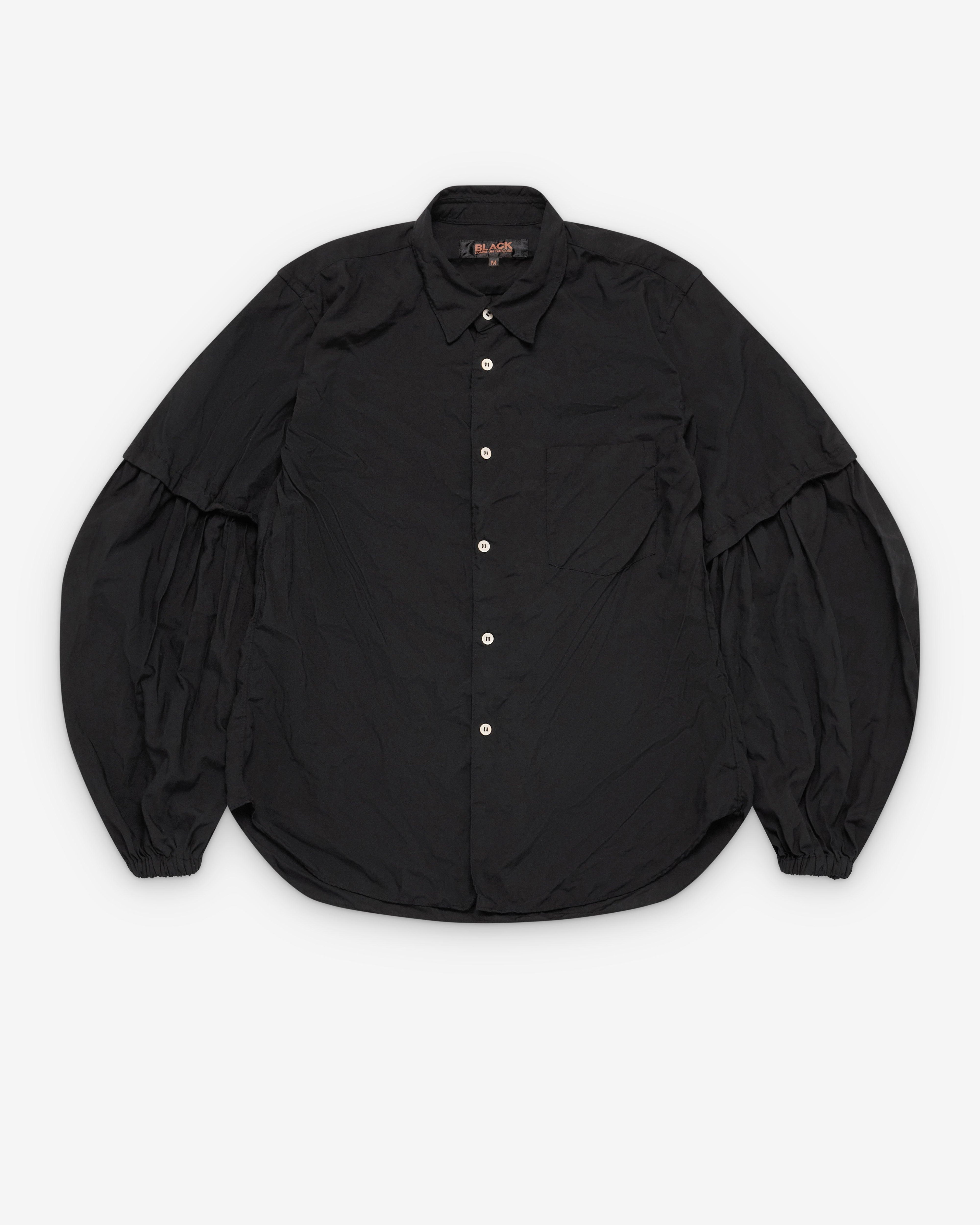 Black Comme des Garçons - Puff Sleeve Shirt - (Black) by BLACK CDG
