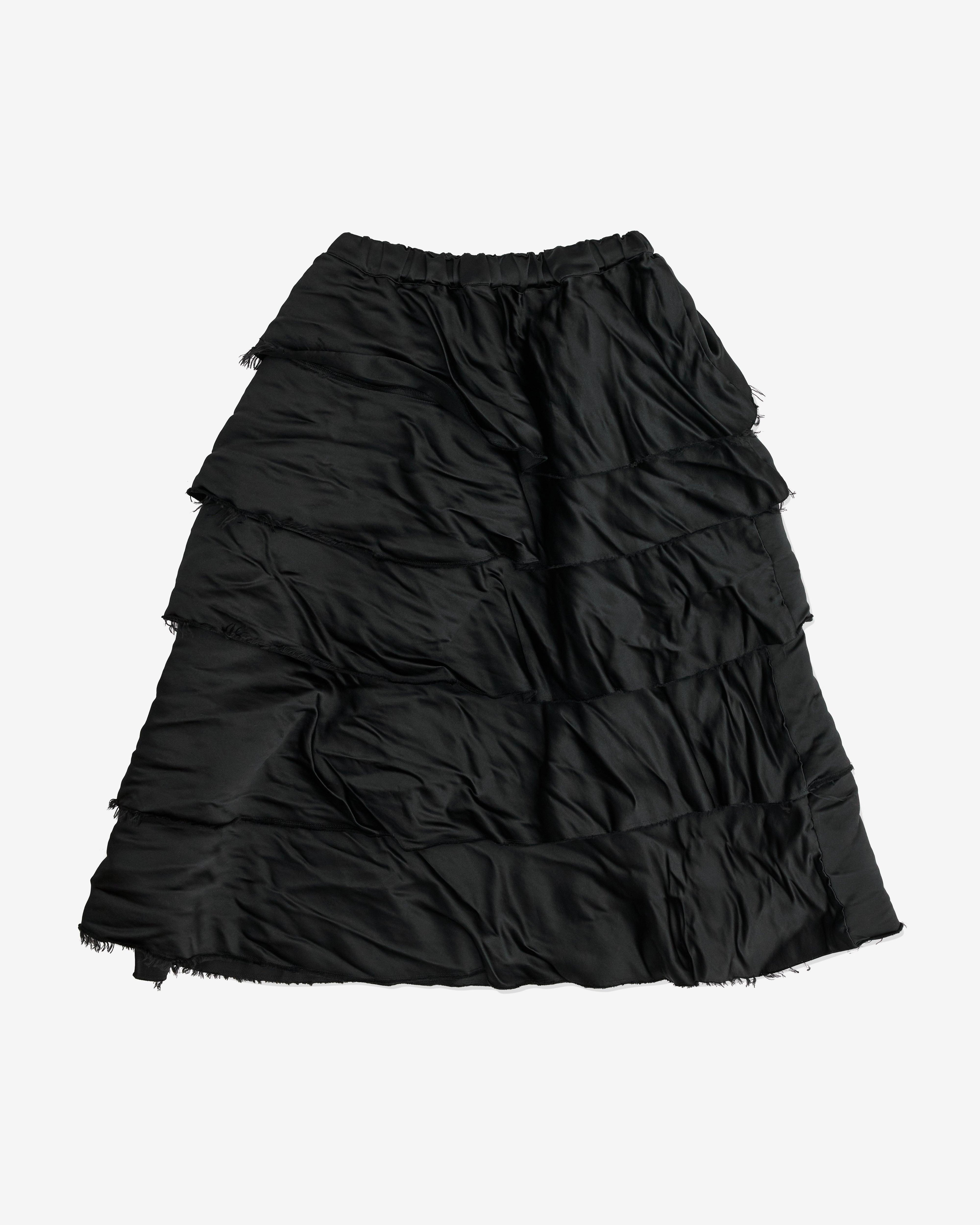 Black Comme des Garçons - Raw Edge Layered Skirt - (Black) by BLACK CDG