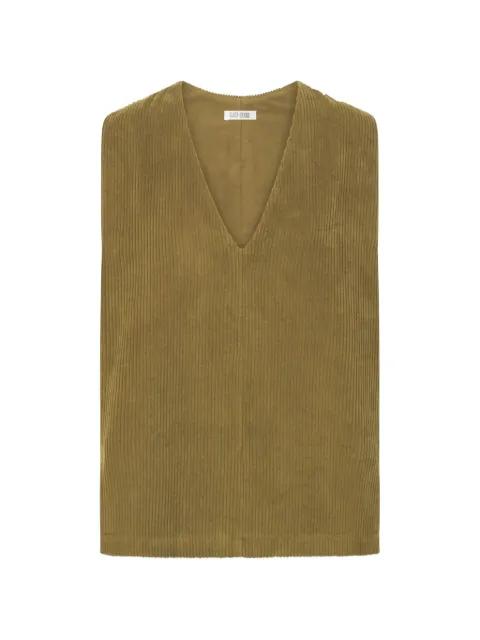 V-neck corduroy vest by BLACK CRANE