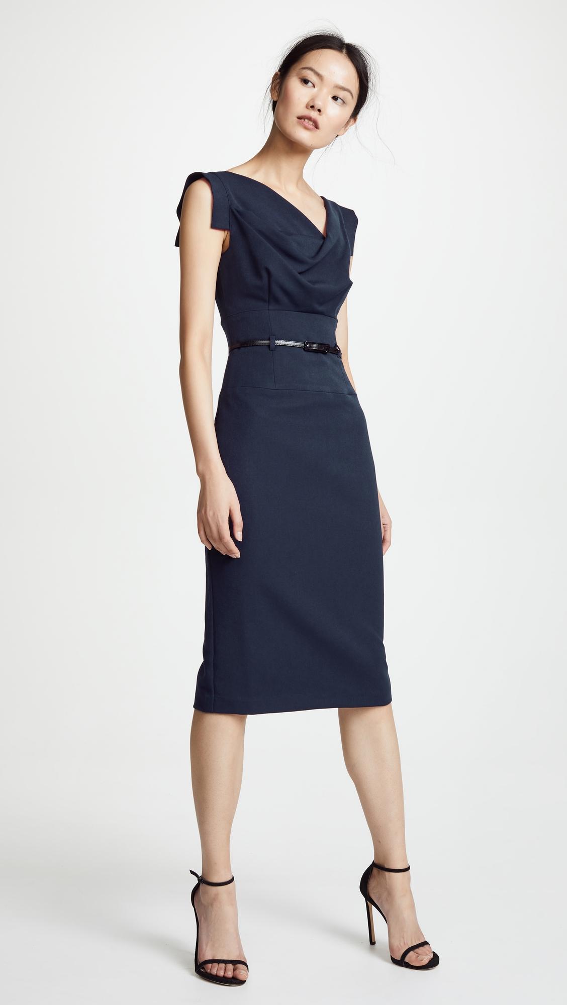 Jackie O Belted Dress by BLACK HALO