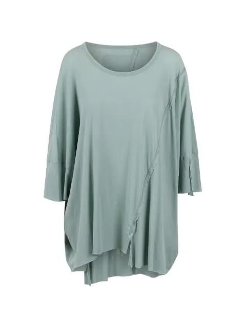 asymmetric seam-detail T-shirt by BLACK LABEL