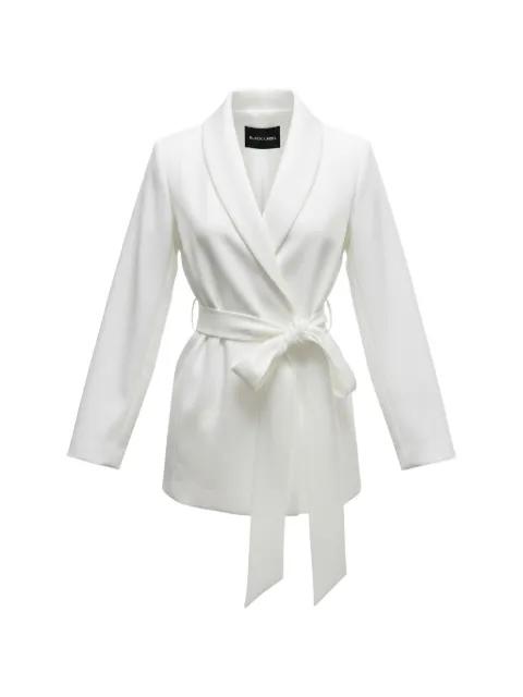 belted wrap-around jacket by BLACK LABEL