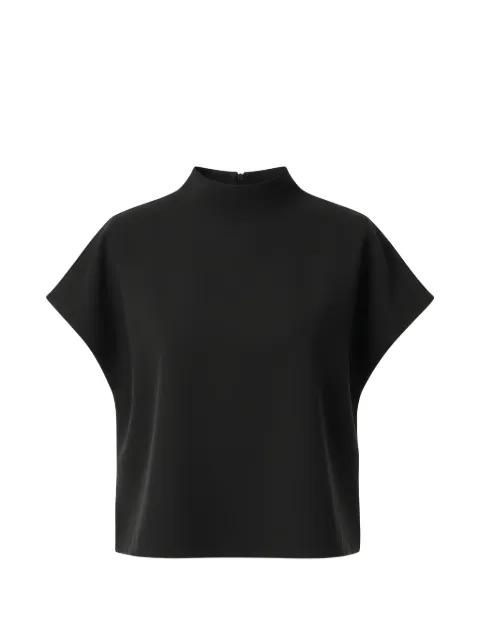 high-neck short-sleeve blouse by BLACK LABEL