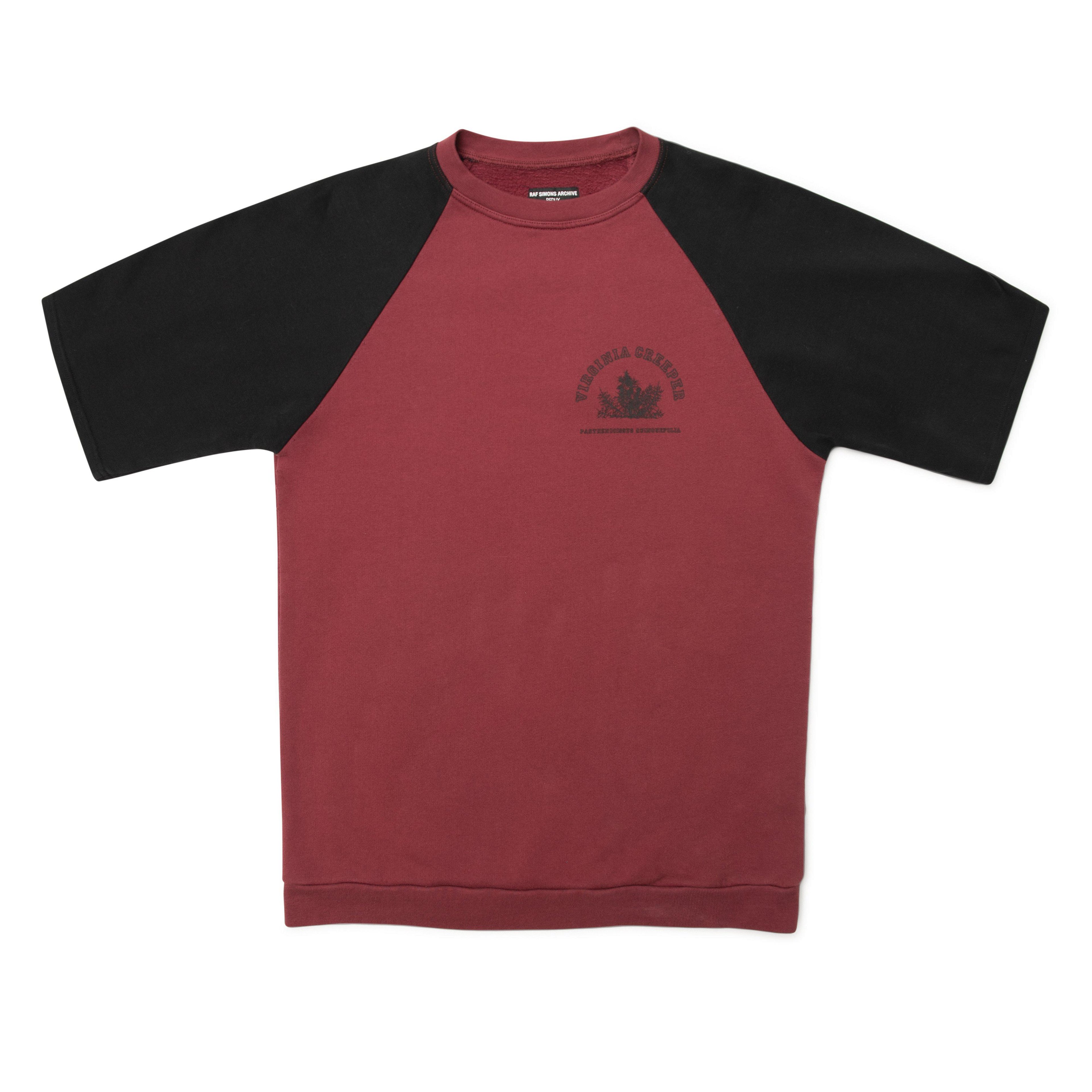 Raf Archive Redux Short Sleeve Raglan Virginia Sweater (Black Red) by BLACK