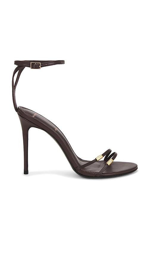 BLACK SUEDE STUDIO Britanny 100 Sandal in Chocolate by BLACK SUEDE STUDIO