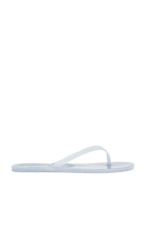 BLACK SUEDE STUDIO Crystal Flip Flop in Baby Blue by BLACK SUEDE STUDIO